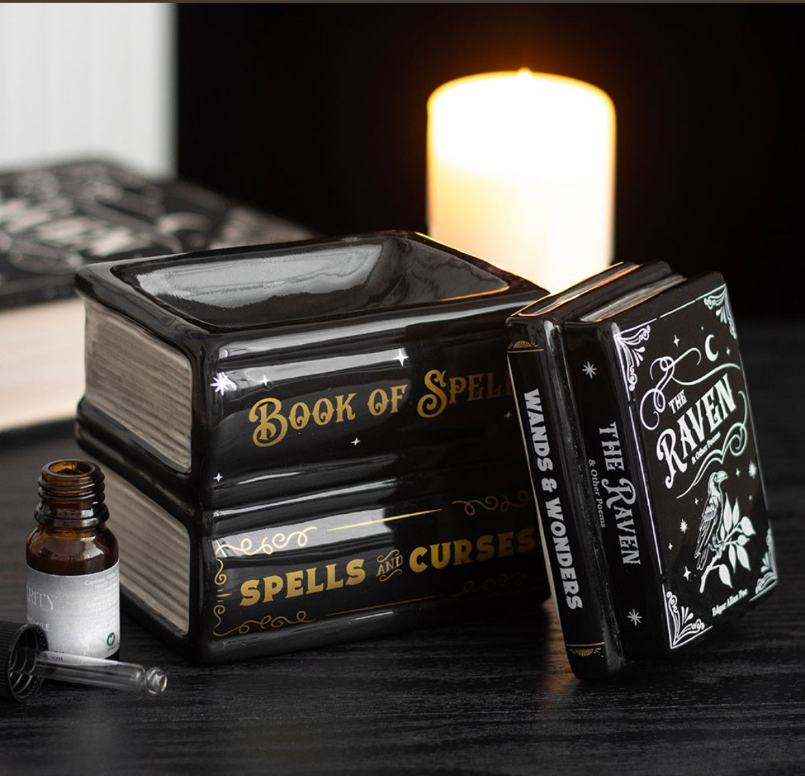BOOK OF SPELLS OIL BURNER AND WAX WARMER