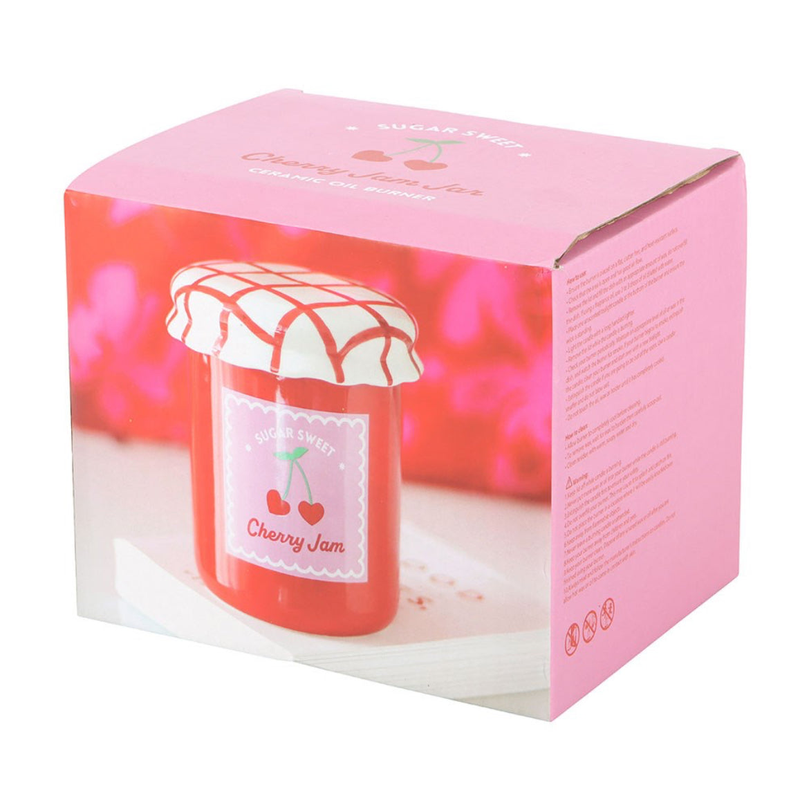 CHERRY JAM JAR OIL BURNER AND WAX WARMER