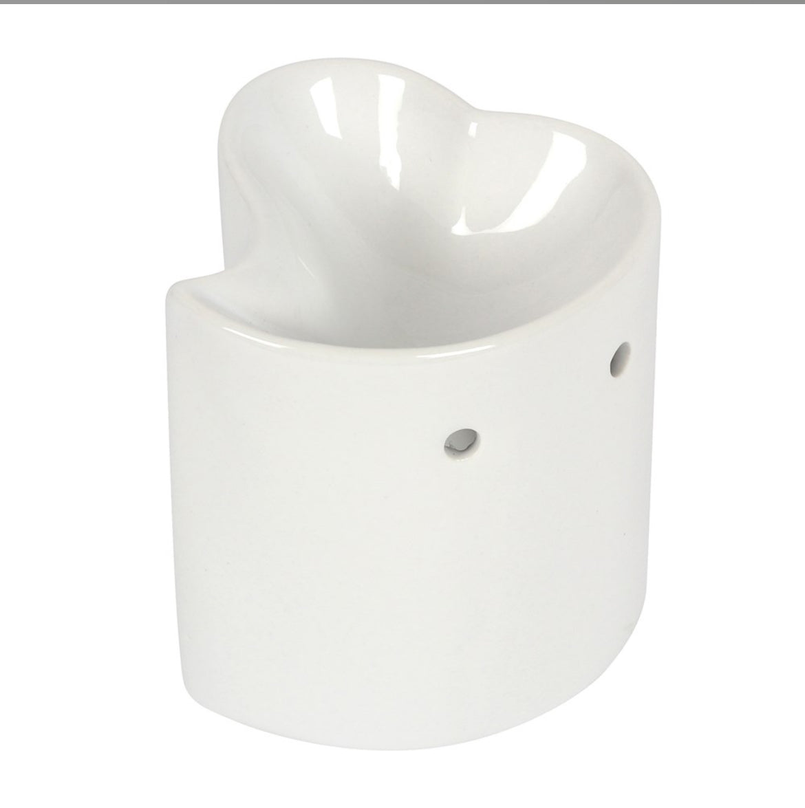 WHITE HEART WAX BURNER