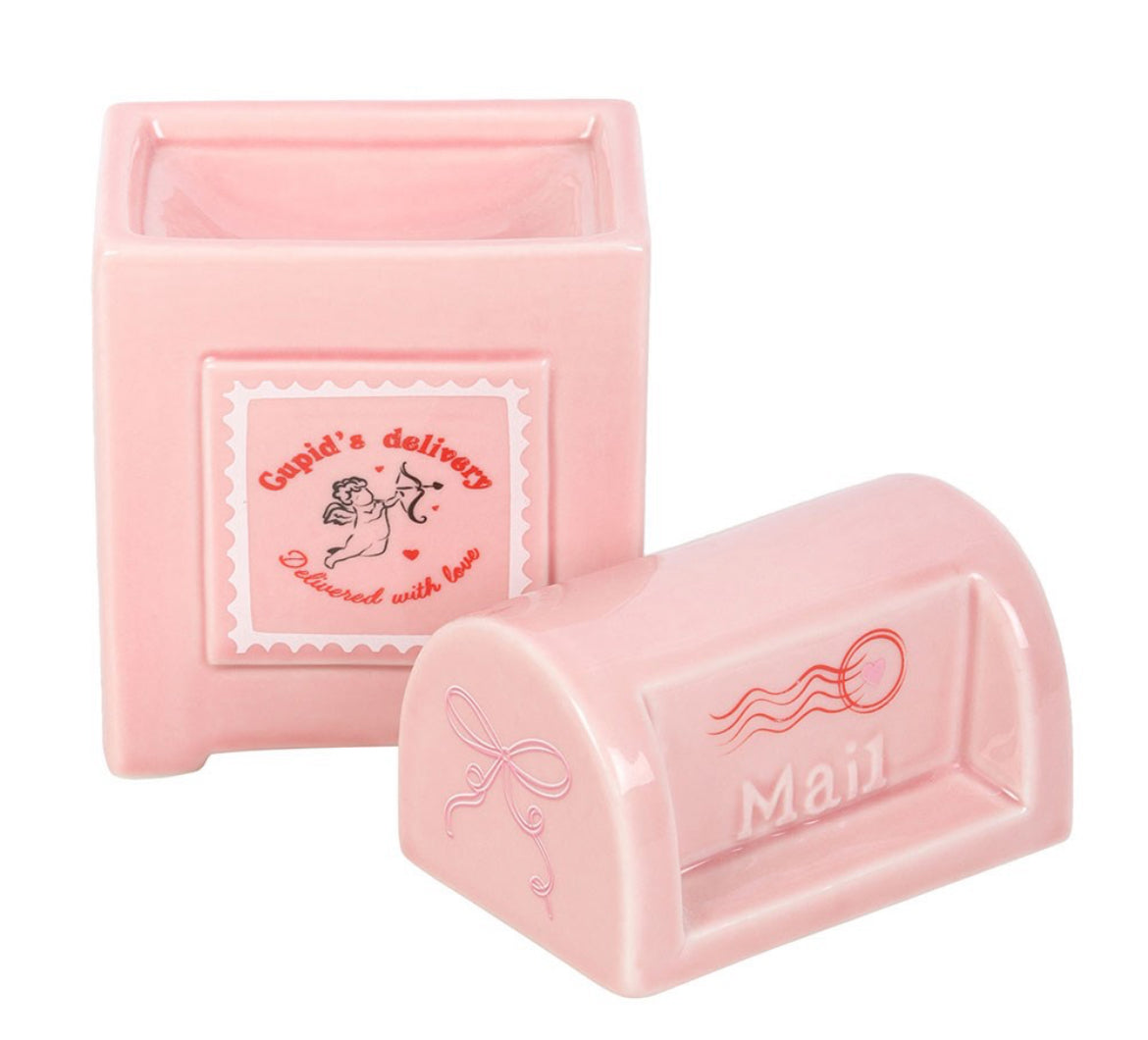 Cupid's Delivery Postbox Ceramic Wax & Oil Burner