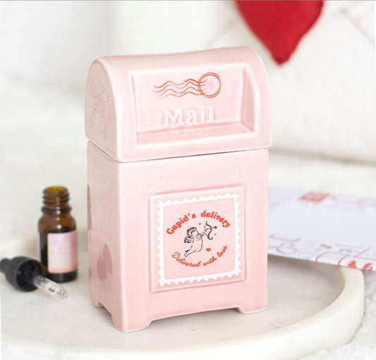Cupid's Delivery Postbox Ceramic Wax & Oil Burner