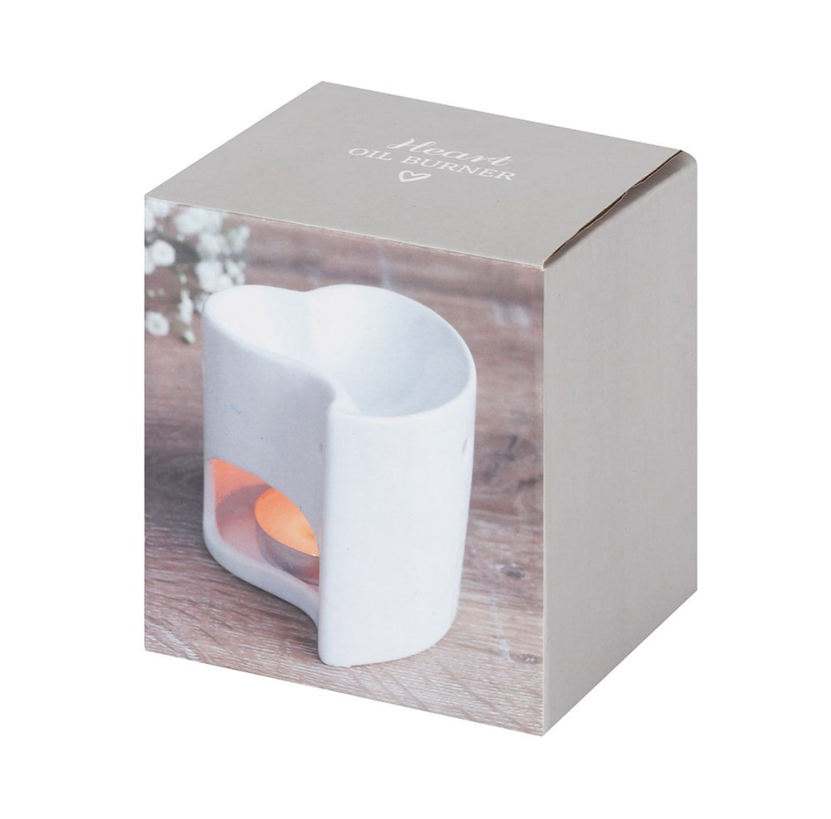 WHITE HEART WAX BURNER