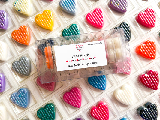 Little Hearts Wax Melt Sample Box (Laundry Scents)